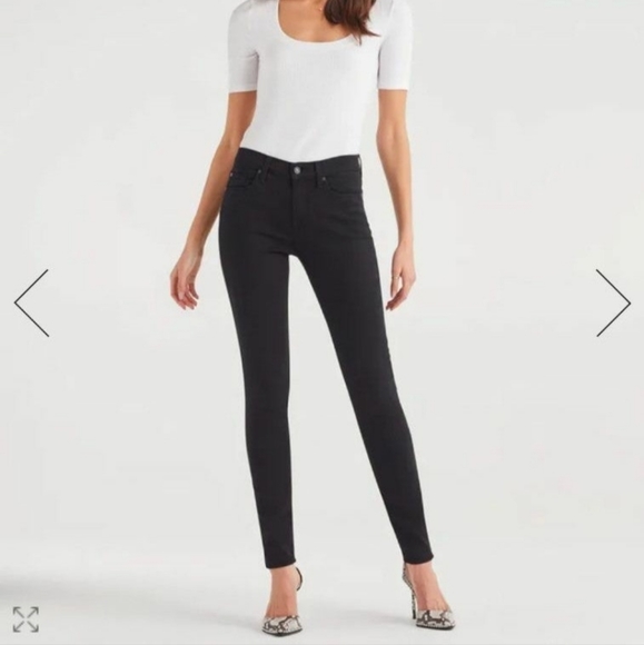 7 For All Mankind Skinny Jeans Size 26 Mid rise - Picture 3 of 6